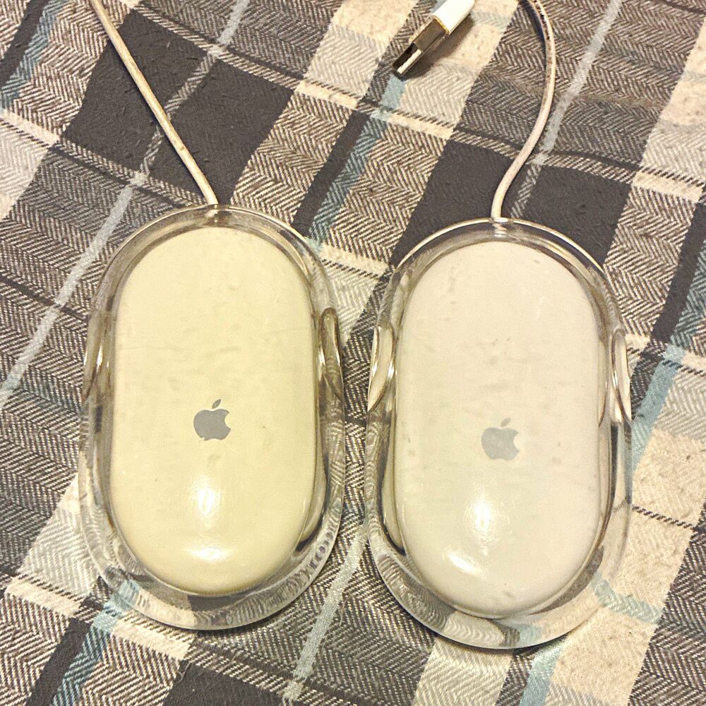 Vintage Apple Lot of 2 Pro Mouse and Mouse Wired USB Optical WORKING TESTED